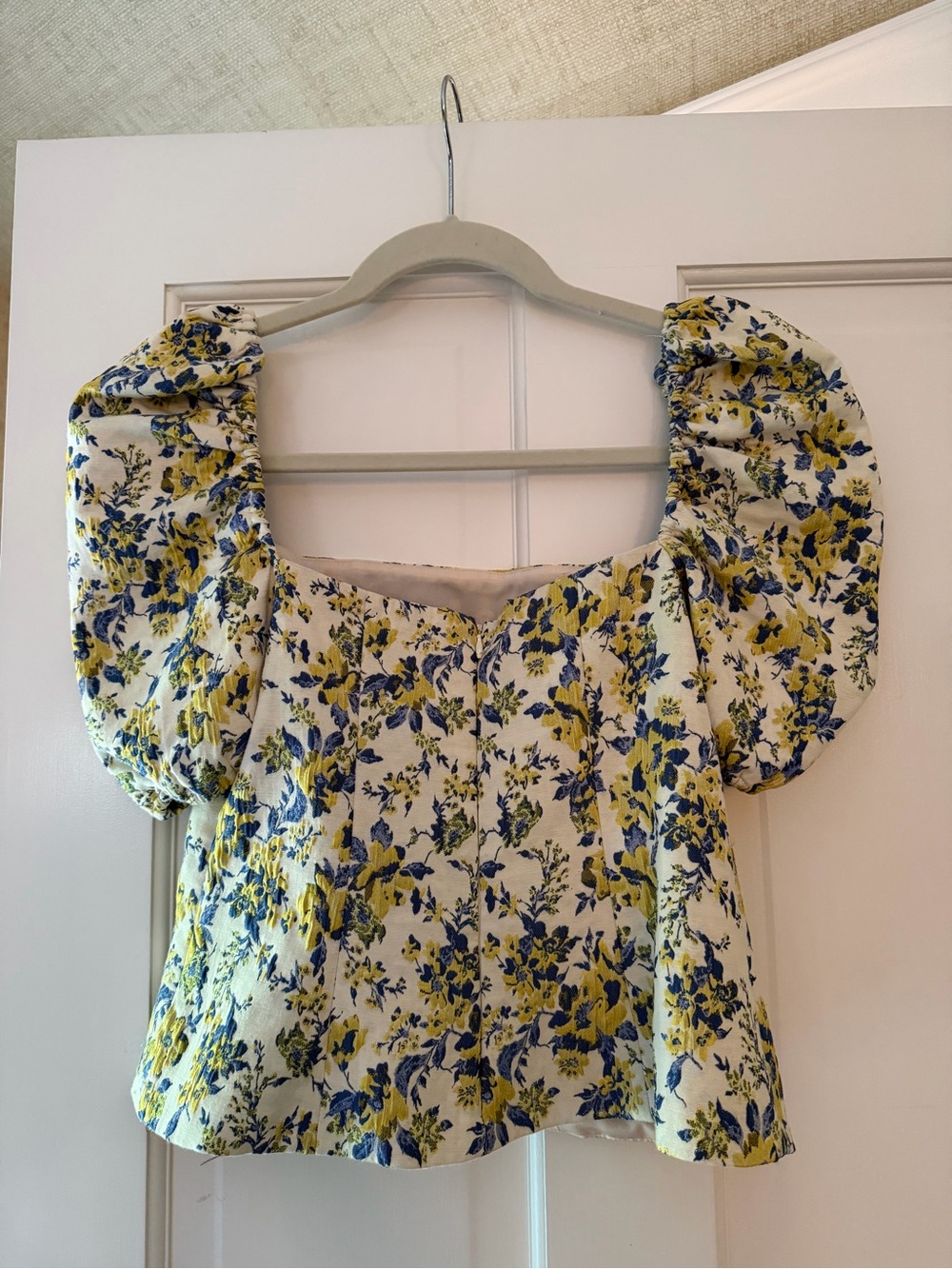Lovers + Friends - Wesley Top in Blue and Yellow, Size Extra Small - Picture 4 of 4